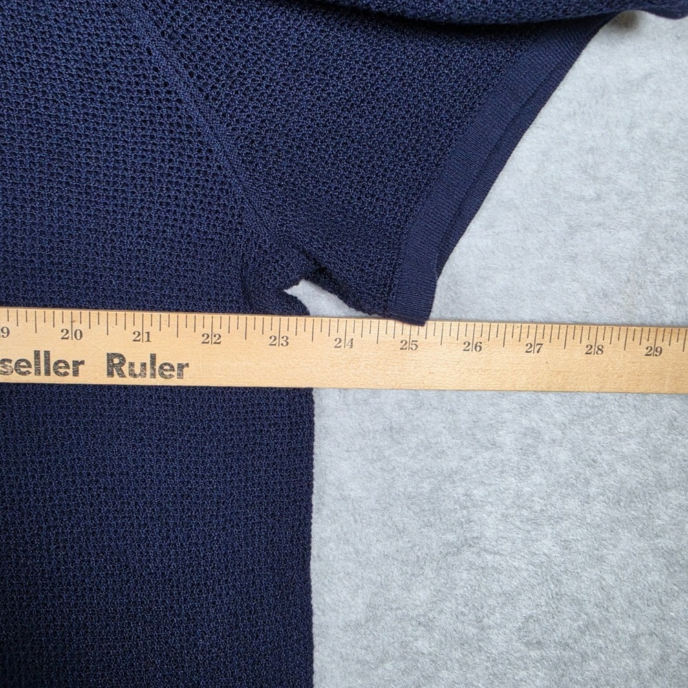 GAP Polo Shirt Mens Size Large Navy Blue Short Sleeve Polo Sweater Open Knit NEW - Picture 6 of 11